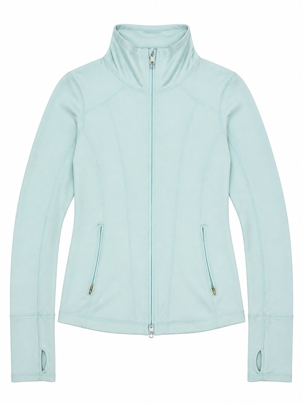 Zella Women’s Blue Track Jacket Full Zip Stretch Pockets Mesh Size S